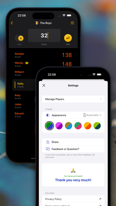Screenshot #2 pour Points Tracker: Score Keeper