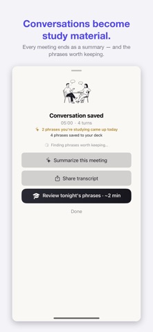 Hiroi: Live Meeting Translator iPhone screenshot