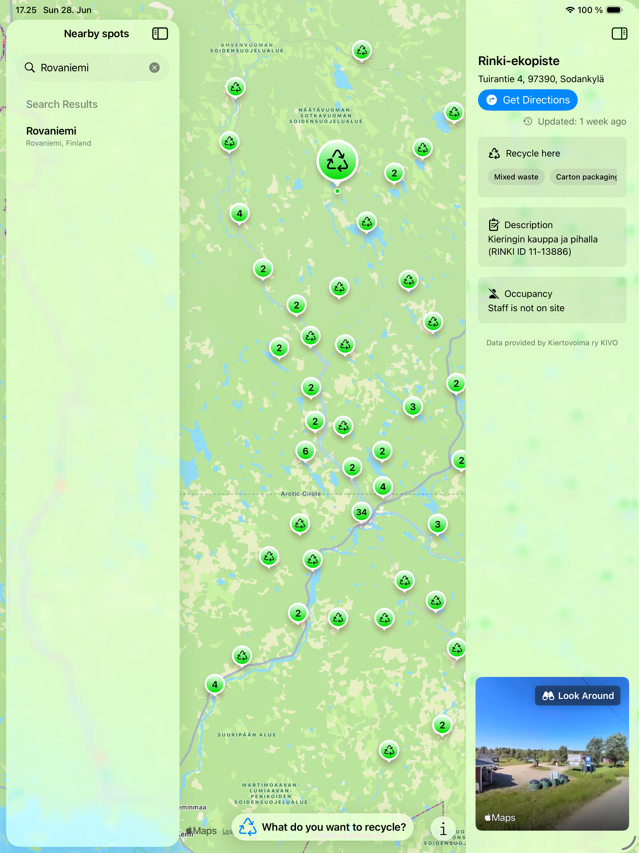 Kierrätyskartta screenshot 7