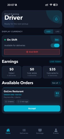 OrderNana Driver screenshot