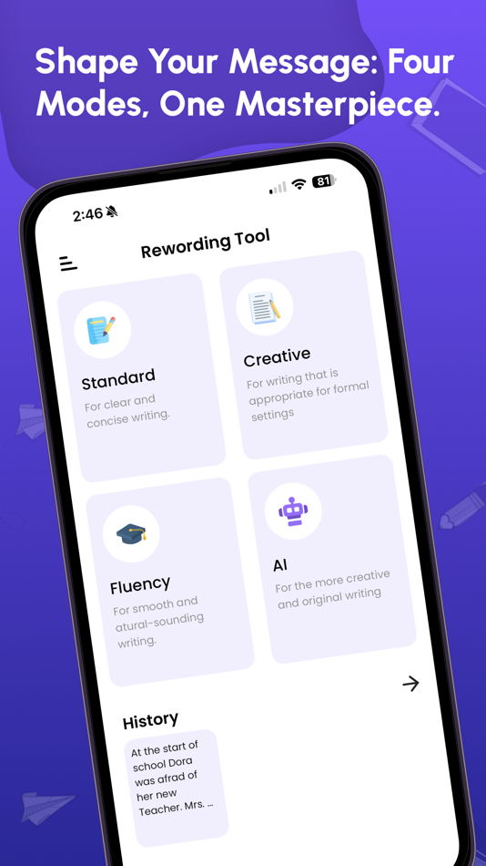 #2. Paraphrase - AI Reword Tool (iOS) 由: talha rehman