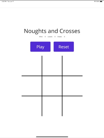 MCC Noughts and Crosses iPad screenshot