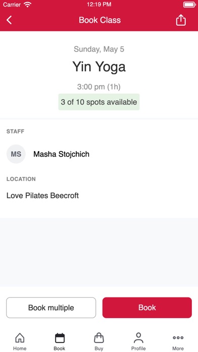 Love Pilates Studios Screenshot