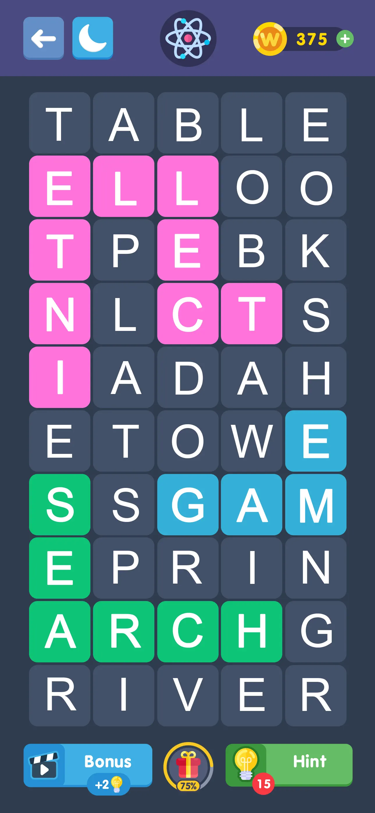 Fillwords: Word Search Puzzle screenshot 1