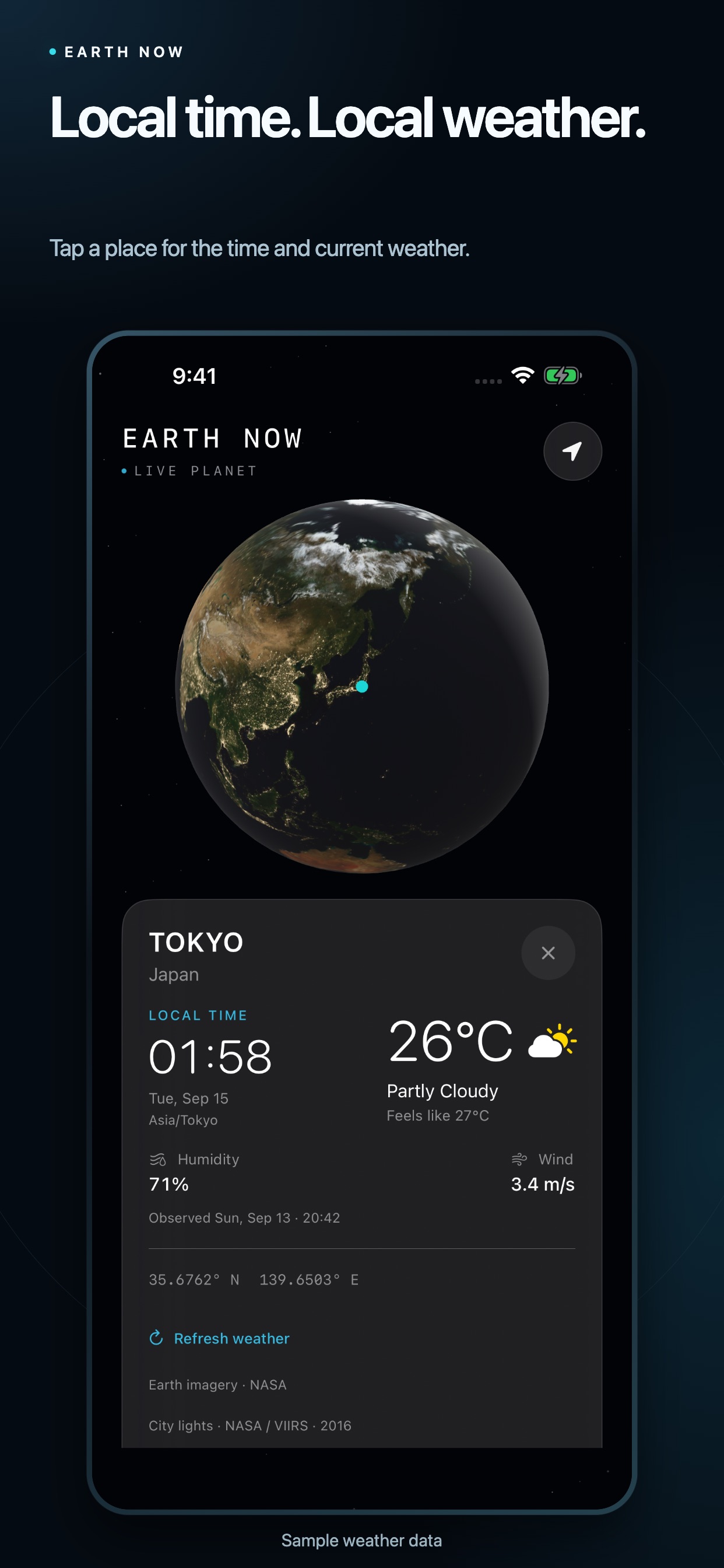 Screenshot 2 of Globe Now: Weather & Time