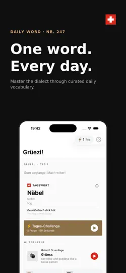 Captura de pantalla de Grüezi - Learn Swiss German en iPhone 2