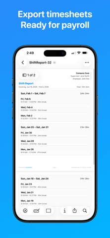 ClockInOut - Hours Tracker screenshot