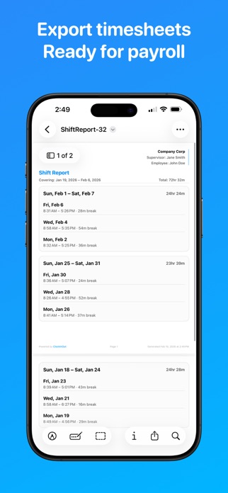 ClockInOut - Hours Tracker Screenshot 5 of 5