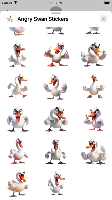 Screenshot #3 pour Angry Swan Stickers