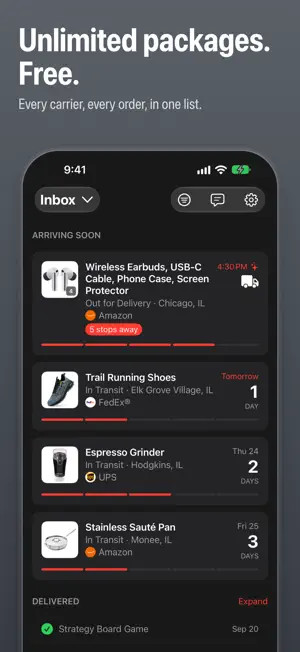 ShipShow Package Tracker screenshot 1