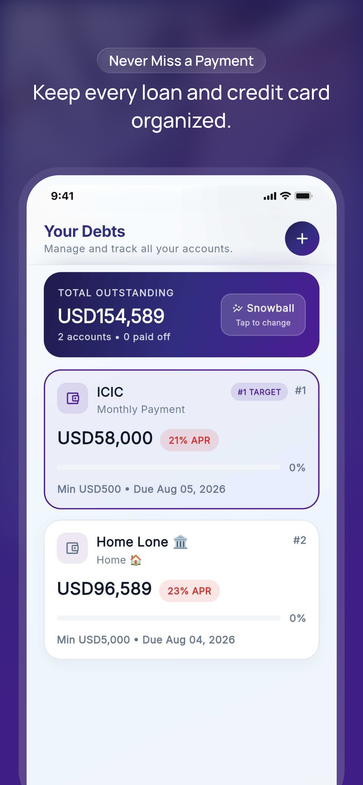 Debt Payoff Planner- Debt Free screenshot 2