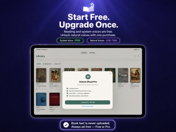 iRead: Read Aloud EPUB Reader iPad screenshot