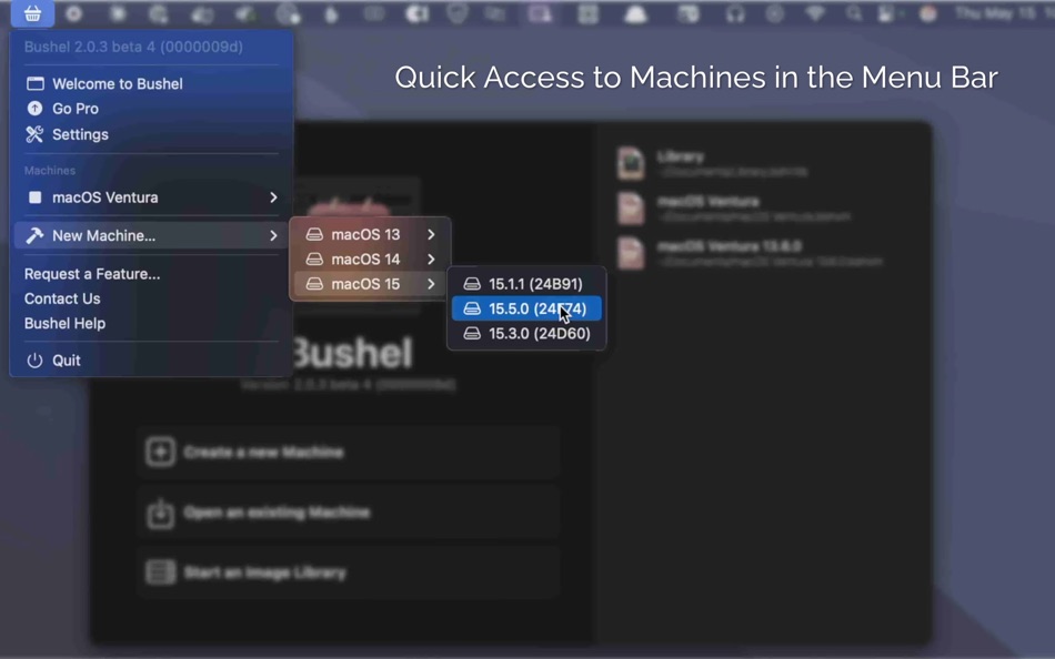 #5. Bushel - Virtual Machines (macOS) Podle: BrightDigit
