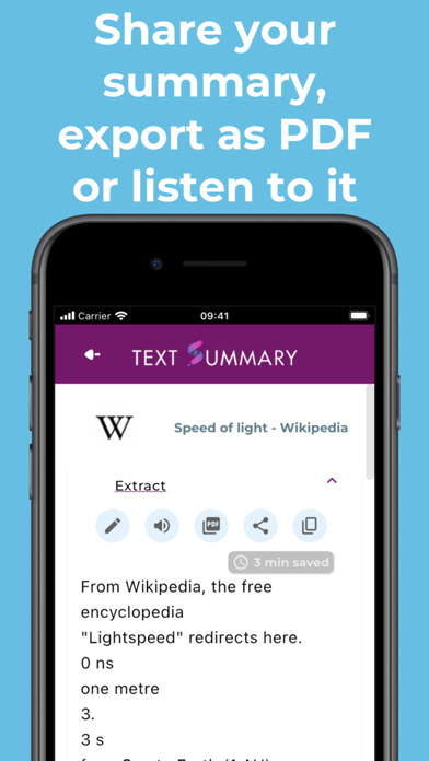 Summary: TLDR Summarizer iPhone screenshot 5 - Productivity app