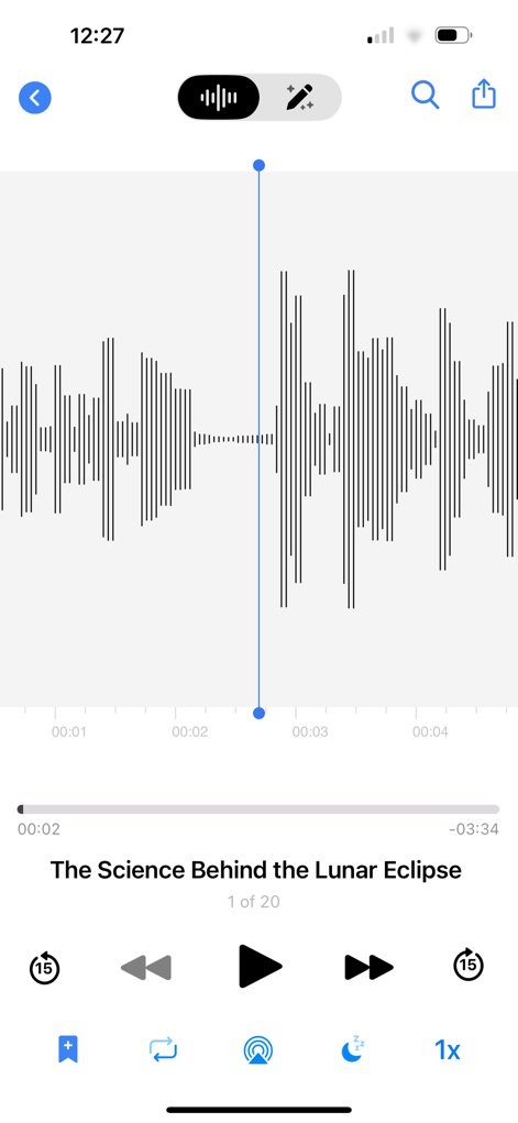 Voice Recorder & Audio Editor - Users can leverage the detailed waveform visualization and convenient playback speed controls to meticulously review and edit audio segments.