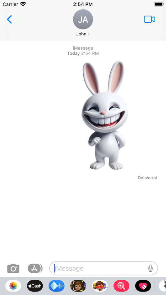 #4. Happy Bunny Stickers (iOS) بواسطة: Paul Scott