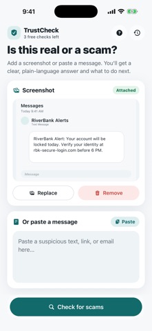 TrustCheck Scam Scanner Screenshot 2 of 5