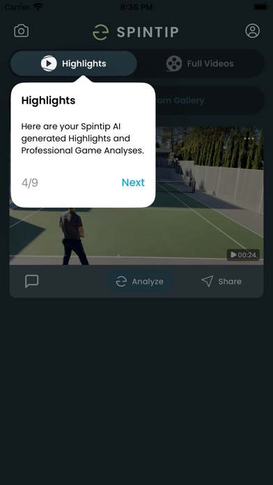 Spintip: Tennis & Pickleball Screenshot
