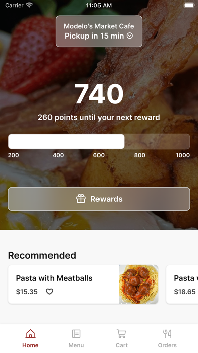 Modelo's Market Cafe iPhone screenshot 1 - Food & Drink app