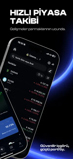 Portfoy: Kripto, Borsa & Hisse iPhone screenshot 2