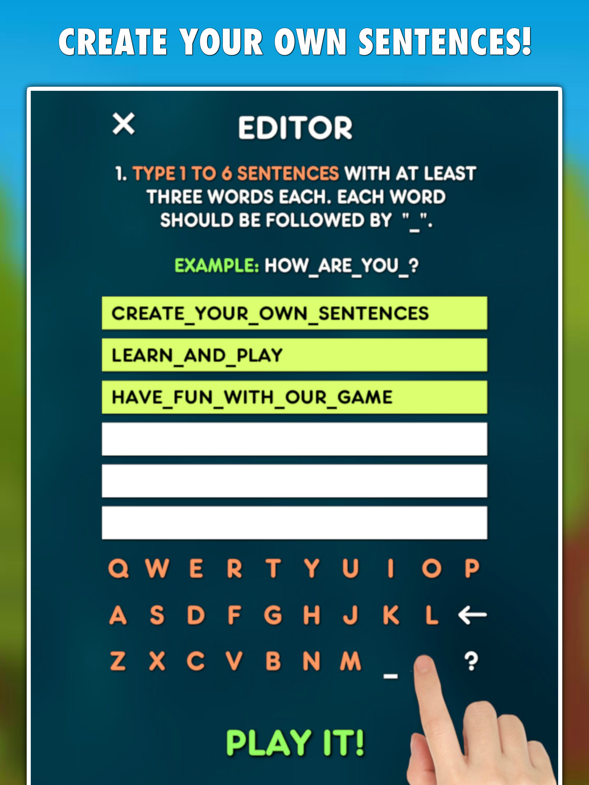 Broken Sentences: Grammar Game