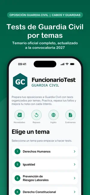 Oposiciones Guardia Civil 2027 screenshot 1