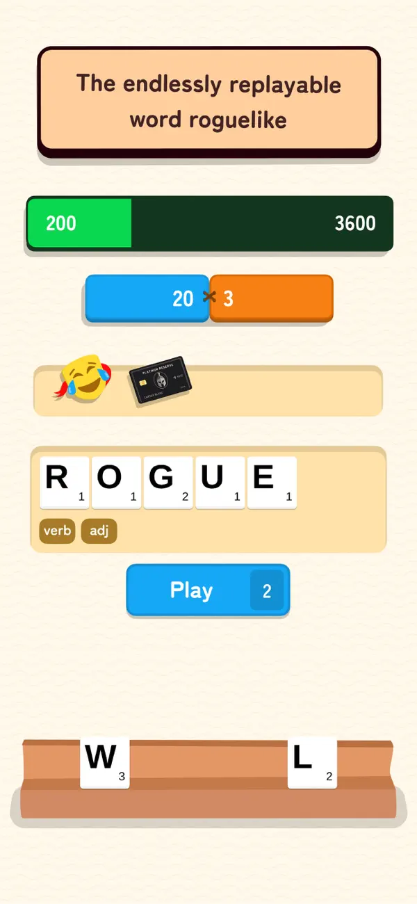 Screenshot #1 pour Wordlike - Word Roguelike