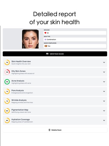 Pores: AI Skin Scanner iPad screenshot
