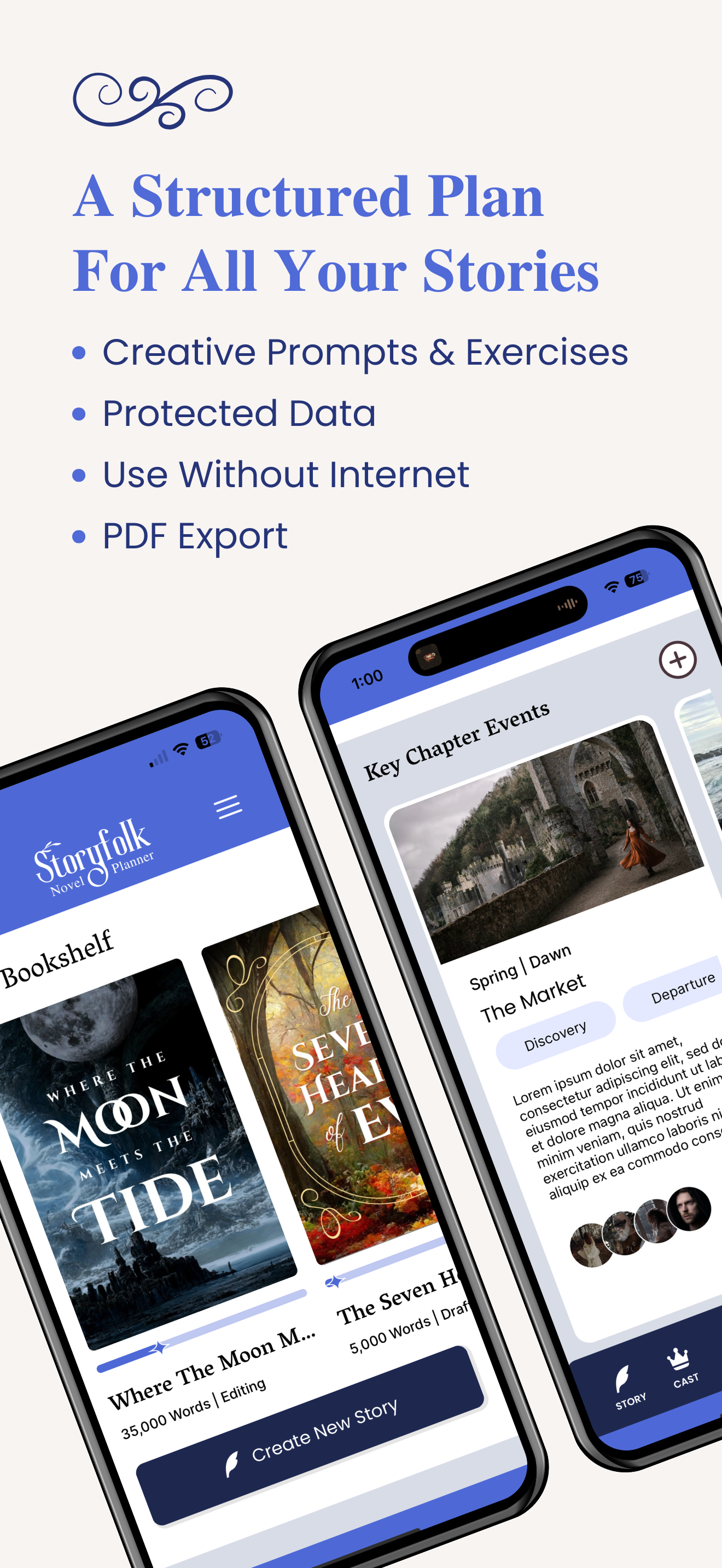 Storyfolk Novel Planner App