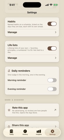 Day and Night Journal screenshot