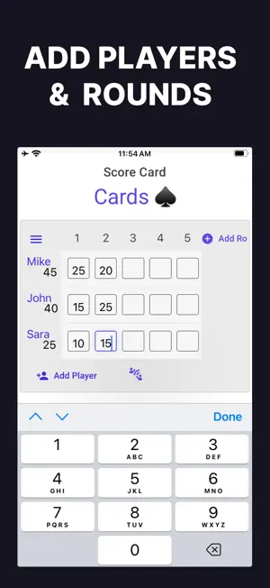 ScoreCard - For Any Game screenshot 2