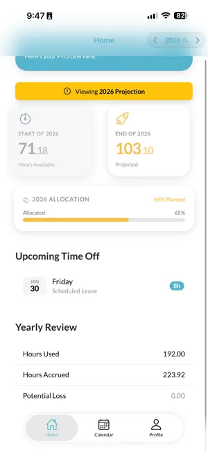 PlayTime: PTO Tracker screenshot 2