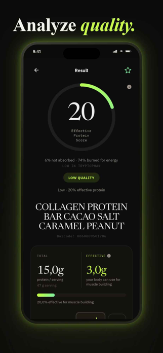 Protein Quality Scanner Screenshot 3 of 7