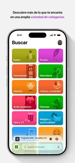 Captura de pantalla de Podcasts De Apple en iPhone 3