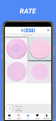 Krate: Rate Music iPhone screenshot