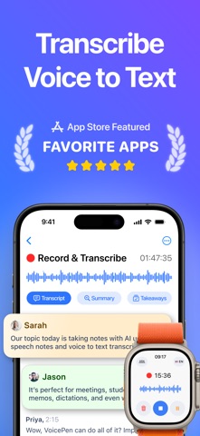 AI Note Taker – VoicePen iPhone screenshot