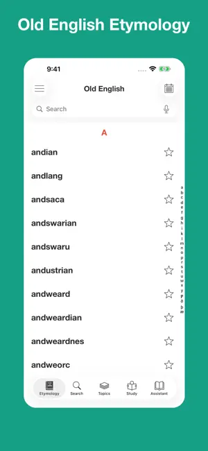 Old English Etymology screenshot 1