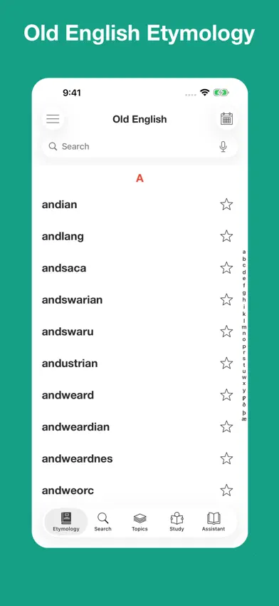 Old English Etymology screenshot 1