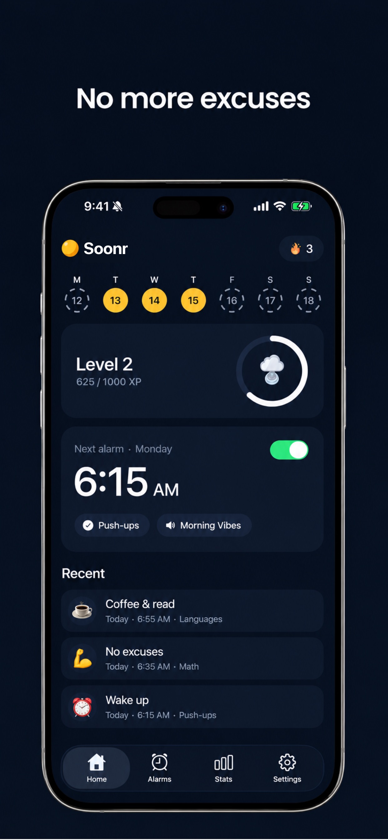 Screenshot 3 of Soonr: Wake Up Alarm Clock