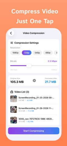 Video Compressor: Keep Quality Screenshot 2 of 3