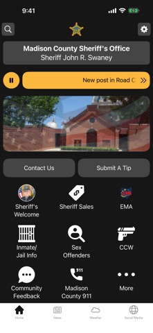 Madison County Sheriff Ohio iPhone screenshot