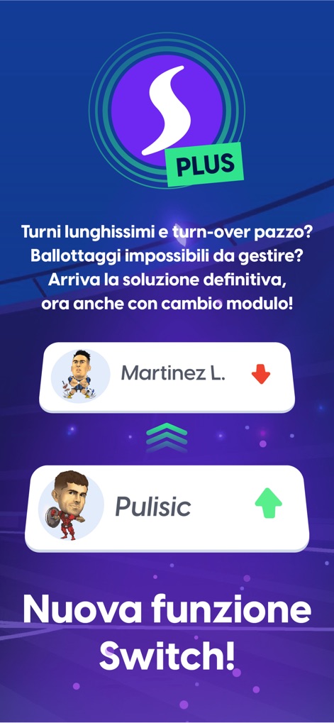Leghe Fantacalcio® Serie A - The innovative 'Switch' function allows users to dynamically swap players, providing flexibility for uncertain lineups and tactical adjustments.