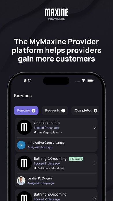 MyMaxine Provider Screenshot