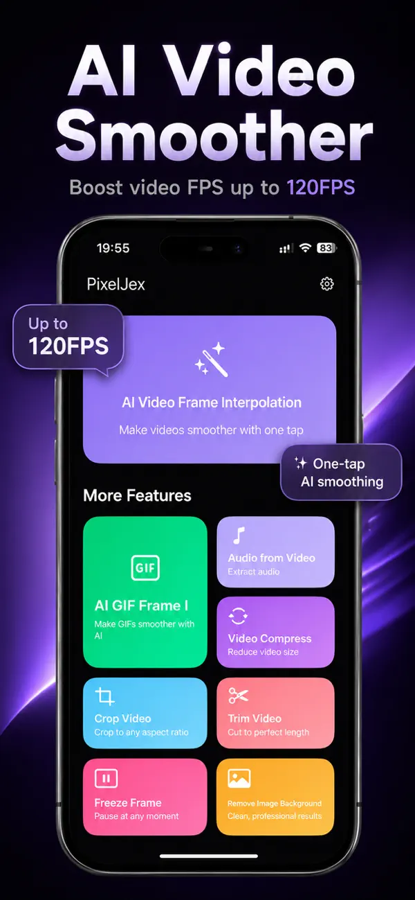 Screenshot #1 pour AI Video Smoother: 120FPS