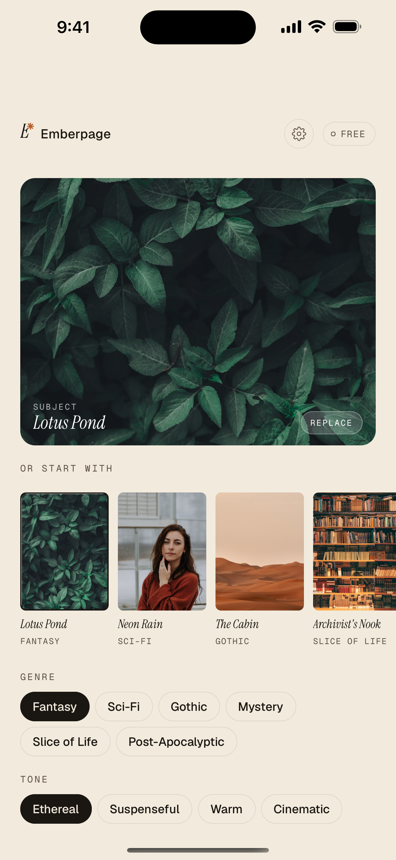 Emberpage: Photo to Prose