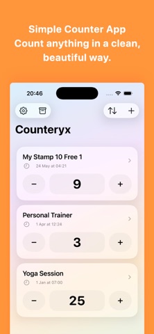 Counteryx - Simple Counter iPhone screenshot