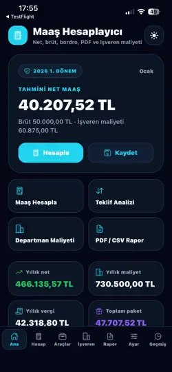 MAAŞ HESAPLAYICI iPhone Ekran Görüntüsü 2