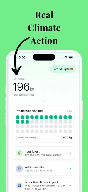 Fig: Carbon Footprint Tracker screenshot 1