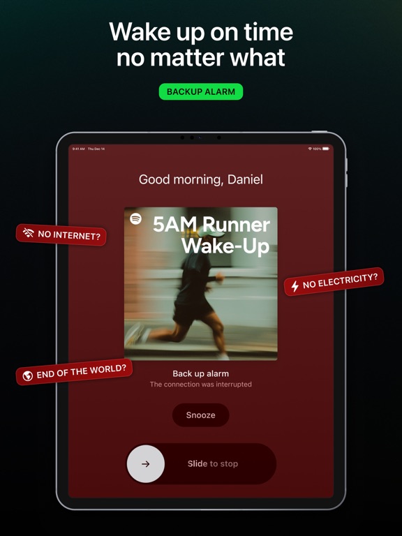 Music‎ Alarm Clock for Spotify iPad screenshot 6 - Health & Fitness app