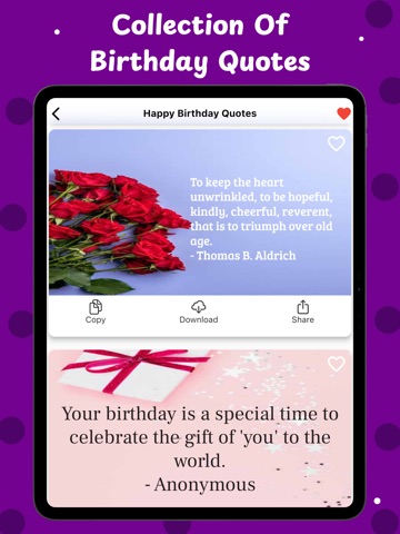 Birthday Wishes, Text Messages iPad screenshot